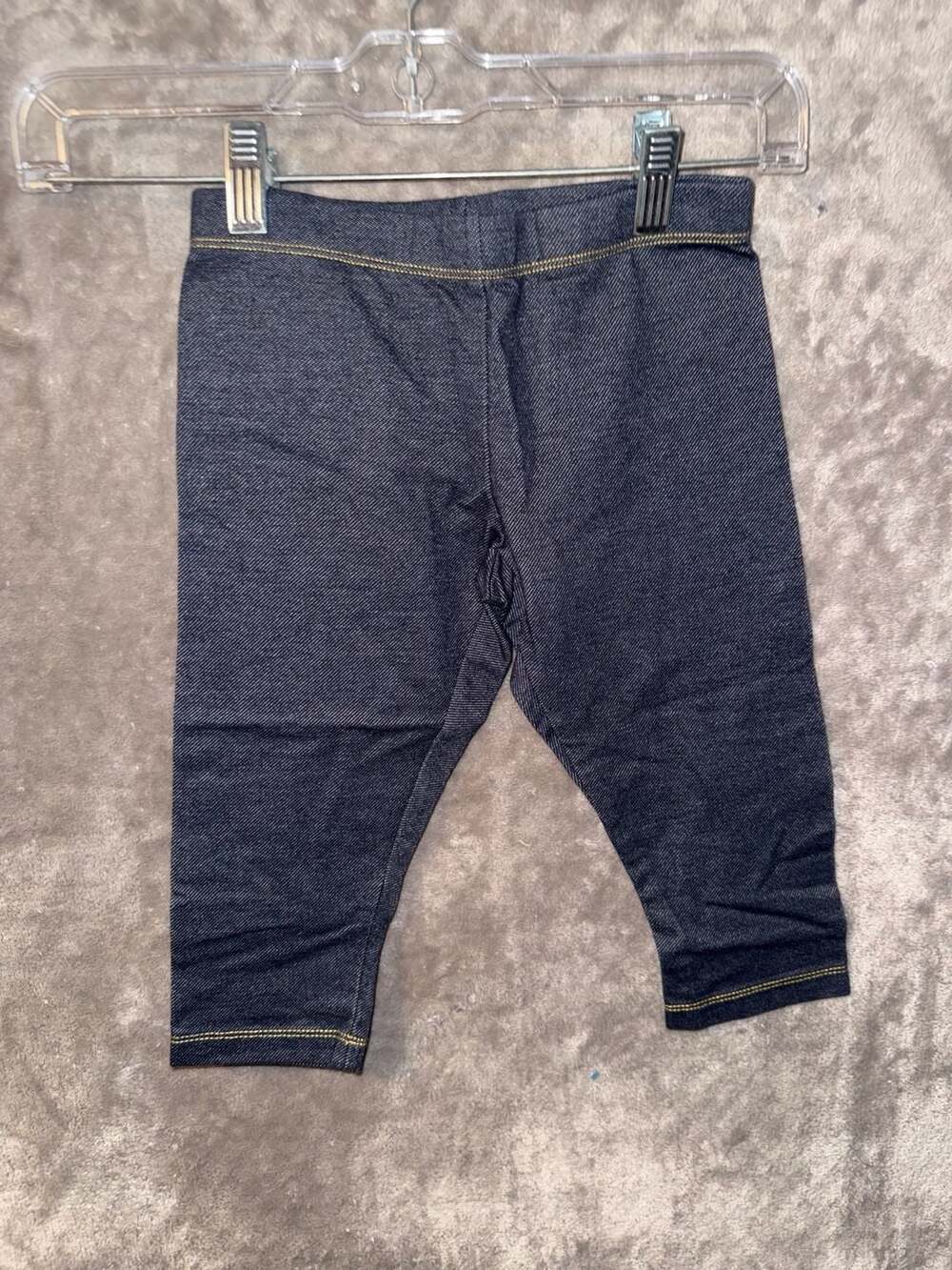 Wonder Nation Girls Denim-Look Stretch Leggings Pants Size S (6-6X)